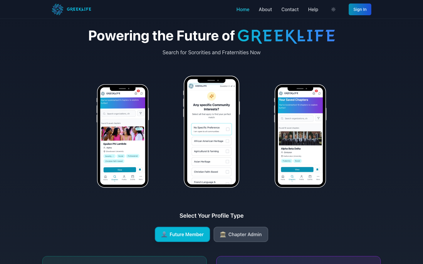GreekLife.io live in production